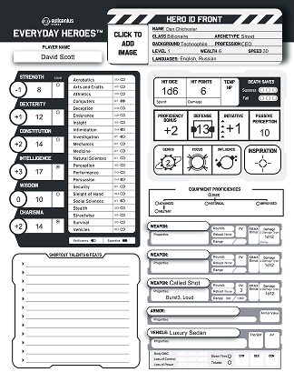 Online Character Sheet
